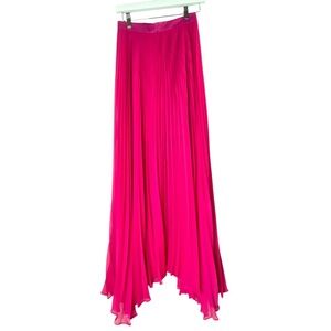 ALICE + OLIVIA Ava High Waist Leather Waistband Skirt in Pink Size 2